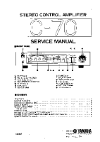 Yamaha C-70 - Service Manual